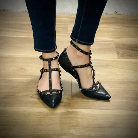 Caged flat shoes discount